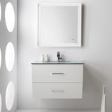 Fresca Platinum Wave 32" Glossy White Modern Bathroom Vanity