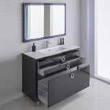 Fresca Platinum Due 48" Glossy Cobalt Bathroom Vanity