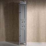 Fresca Oxford 14" Gray Tall Bathroom Linen Cabinet