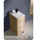 Fresca Torino 12" Light Oak Bathroom Linen Side Cabinet