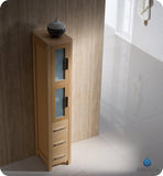 Fresca Torino Light Oak Tall Bathroom Linen Side Cabinet