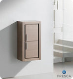 Fresca Allier Gray Oak Bathroom Linen Side Cabinet w/ 2 Doors