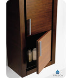 Fresca Allier Wenge Brown Bathroom Linen Side Cabinet w/ 2 Doors