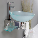 Fresca Cristallino 18" Modern Glass Bathroom Vanity