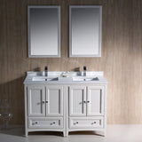 Fresca Oxford 48" Traditional Double Sink Bathroom Vanity