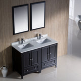 Fresca Oxford 48" Traditional Double Sink Bathroom Vanity