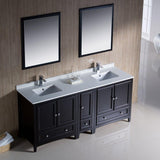 Fresca Oxford 72" Double Sink Vanity
