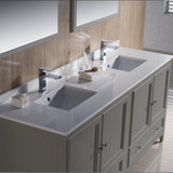 Fresca Oxford 72" Traditional Double Sink Bathroom Vanity