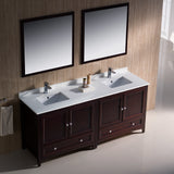 Fresca Oxford 72" Traditional Double Sink Bathroom Vanity