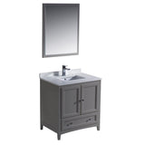 Fresca Oxford 30" Gray Traditional Bathroom Vanity