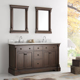 Fresca Kingston 61" Double Sink Traditional Bathroom Vanity w/ Mirrors