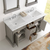 Fresca Kingston 61" Double Sink Traditional Bathroom Vanity w/ Mirrors