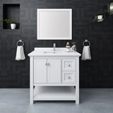 Fresca Manchester 36" White Traditional Bathroom Vanity FVN2336WH