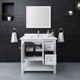 Fresca Manchester 36" White Traditional Bathroom Vanity FVN2336WH