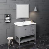 Fresca Manchester 42" Gray Traditional Bathroom Vanity FVN2340GR