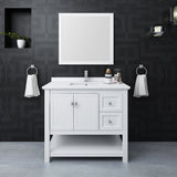 Fresca Manchester 42" White Traditional Bathroom Vanity FVN2340WH