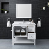 Fresca Manchester 42" White Traditional Bathroom Vanity FVN2340WH