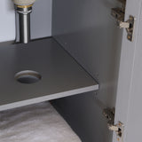 Fresca Windsor 40" Gray Textured Traditional Bathroom Vanity w/ Mirror | FVN2440GRV