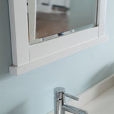 Fresca Windsor 48" Matte White Traditional Bathroom Vanity w/ Mirror | FVN2448WHM