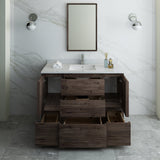 Fresca Formosa 48" Floor Standing Modern Bathroom Vanity w/ Mirror | FVN31-122412ACA-FC