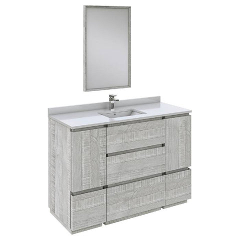 Fresca Formosa Modern 48" Ash Floor Standing Single Sink Vanity Set | FVN31-122412ASH-FC