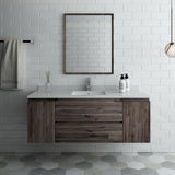 Fresca Formosa 54" Wall Hung Modern Bathroom Vanity w/ Mirror | FVN31-123012ACA