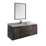 Fresca Formosa 54" Wall Hung Modern Bathroom Vanity w/ Mirror | FVN31-123012ACA