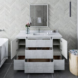 Fresca Formosa Modern 54" Rustic White Floor Standing Single Sink Vanity Set | FVN31-123012RWH-FC
