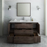 Fresca Lazzaro 84 inch Rosewood Free Standing Double Sink Modern Bathroom Vanity FVN93-361236RW-D
