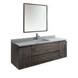 Fresca Formosa 60" Wall Hung Single Sink Modern Bathroom Vanity w/ Mirror | FVN31-123612ACA
