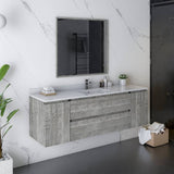 Fresca Formosa Modern 60" Ash Wall Hung Single Sink Vanity Set | FVN31-123612ASH