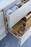 Fresca Formosa Modern 60" Rustic White Wall Hung Single Sink Vanity Set | FVN31-123612RWH