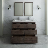 Fresca Formosa 48" Floor Standing Double Sink Modern Bathroom Vanity w/ Mirrors | FVN31-2424ACA-FC