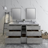 Fresca Formosa Modern 72" Ash Floor Standing Double Sink Vanity Set | FVN31-301230ASH-FC