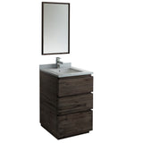 Fresca Formosa 24" Floor Standing Modern Bathroom Vanity w/ Mirror | FVN3124ACA-FC