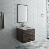Fresca Formosa 24" Wall Hung Modern Bathroom Vanity w/ Mirror | FVN3124ACA