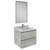 Fresca Formosa Modern 24" Ash Wall Hung Single Sink Vanity Set | FVN3124ASH