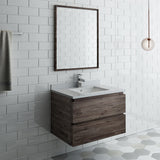 Fresca Formosa 30" Wall Hung Modern Bathroom Vanity w/ Mirror | FVN3130ACA