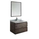 Fresca Formosa 30" Wall Hung Modern Bathroom Vanity w/ Mirror | FVN3130ACA