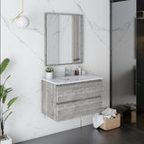 Fresca Formosa Modern 30" Ash Wall Hung Single Sink Vanity Set | FVN3130ASH