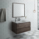 Fresca Formosa 36" Wall Hung Modern Bathroom Vanity w/ Mirror | FVN3136ACA