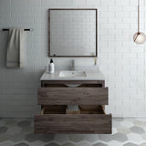 Fresca Formosa 36" Wall Hung Modern Bathroom Vanity w/ Mirror | FVN3136ACA