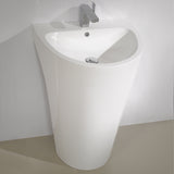 Fresca Parma 24" White Pedestal Sink w/ Medicine Cabinet - Modern Bathroom Vanity