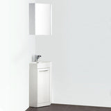 Fresca Coda 14" White Modern Corner Bathroom Vanity