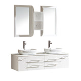 Fresca Bellezza 59" Modern Double Vessel Sink Bathroom Vanity