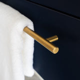 Fresca Lucera Modern 36" Royal Blue Undermount Sink Bathroom Vanity- Left Offset | FCB6136RBL-UNS-L-CWH-U