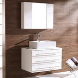 Fresca Modello 32" Modern Bathroom Vanity w/ Marble Countertop