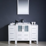 Fresca Torino 48" Modern Bathroom Vanity w/ 2 Side Cabinets & Integrated Sink