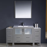 Fresca Torino 60" Modern Bathroom Vanity w/ 2 Side Cabinets & Integrated Sink