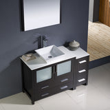 Fresca Torino 48" Modern Bathroom Vanity w/ Side Cabinet & Vessel Sink